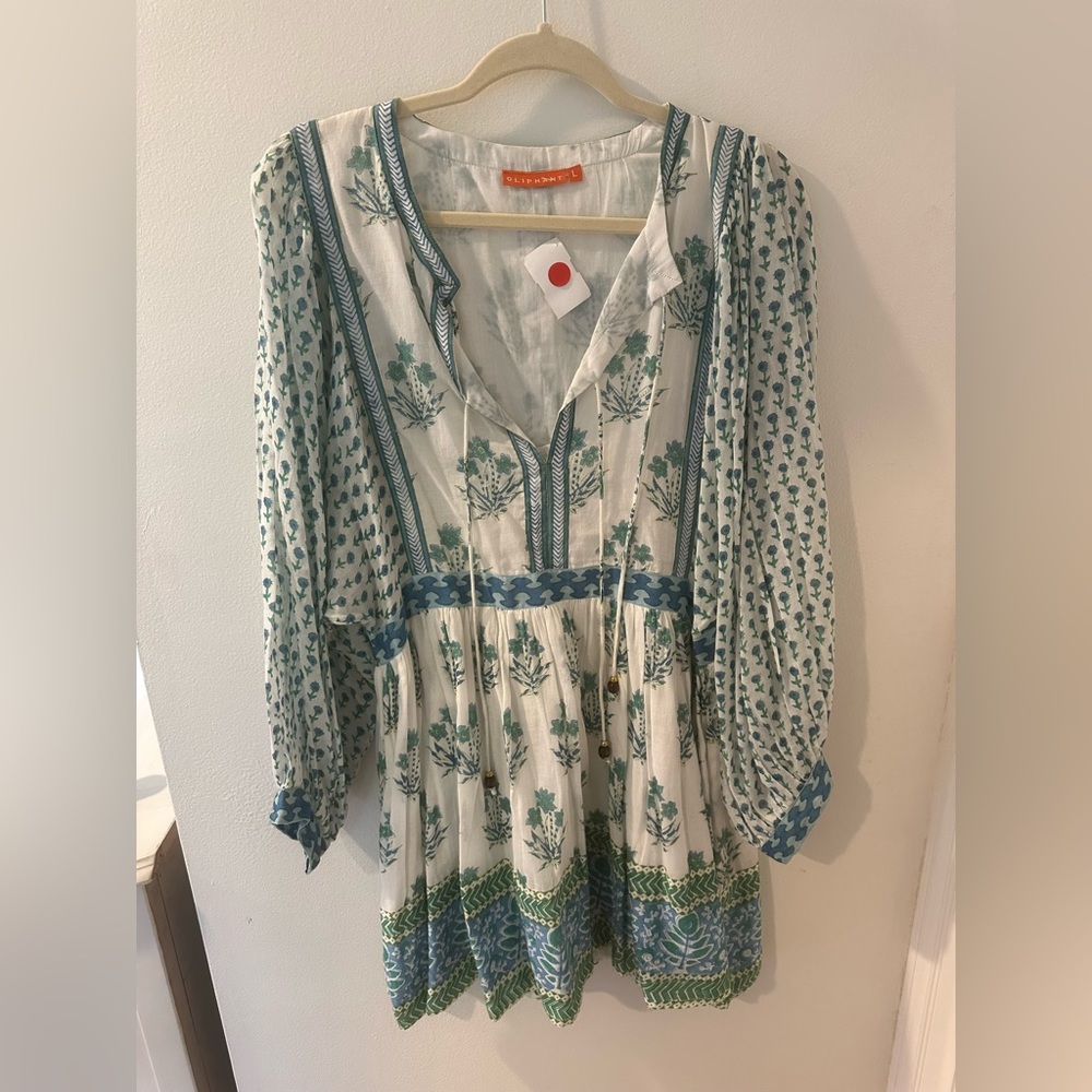 Oliphant Dress Tie Front Balloon NWT